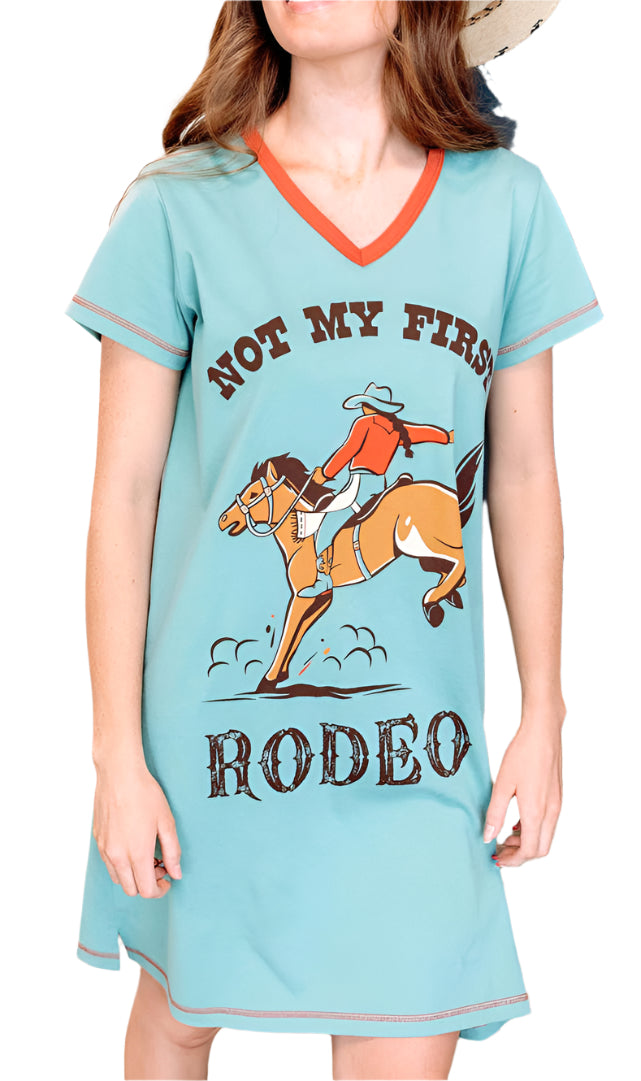WOMEN'S V-NECK RODEO NIGHTSHIRT