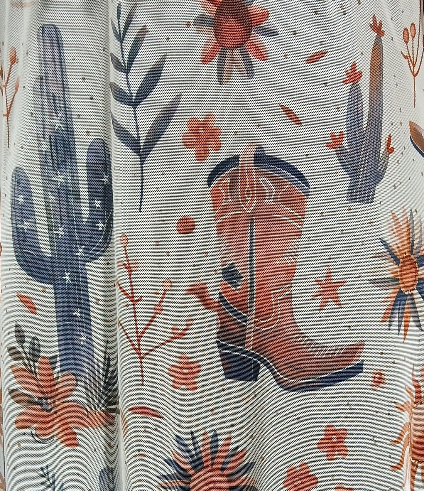 WESTERN PRINT MESH DUSTER - TAN/BOOTS