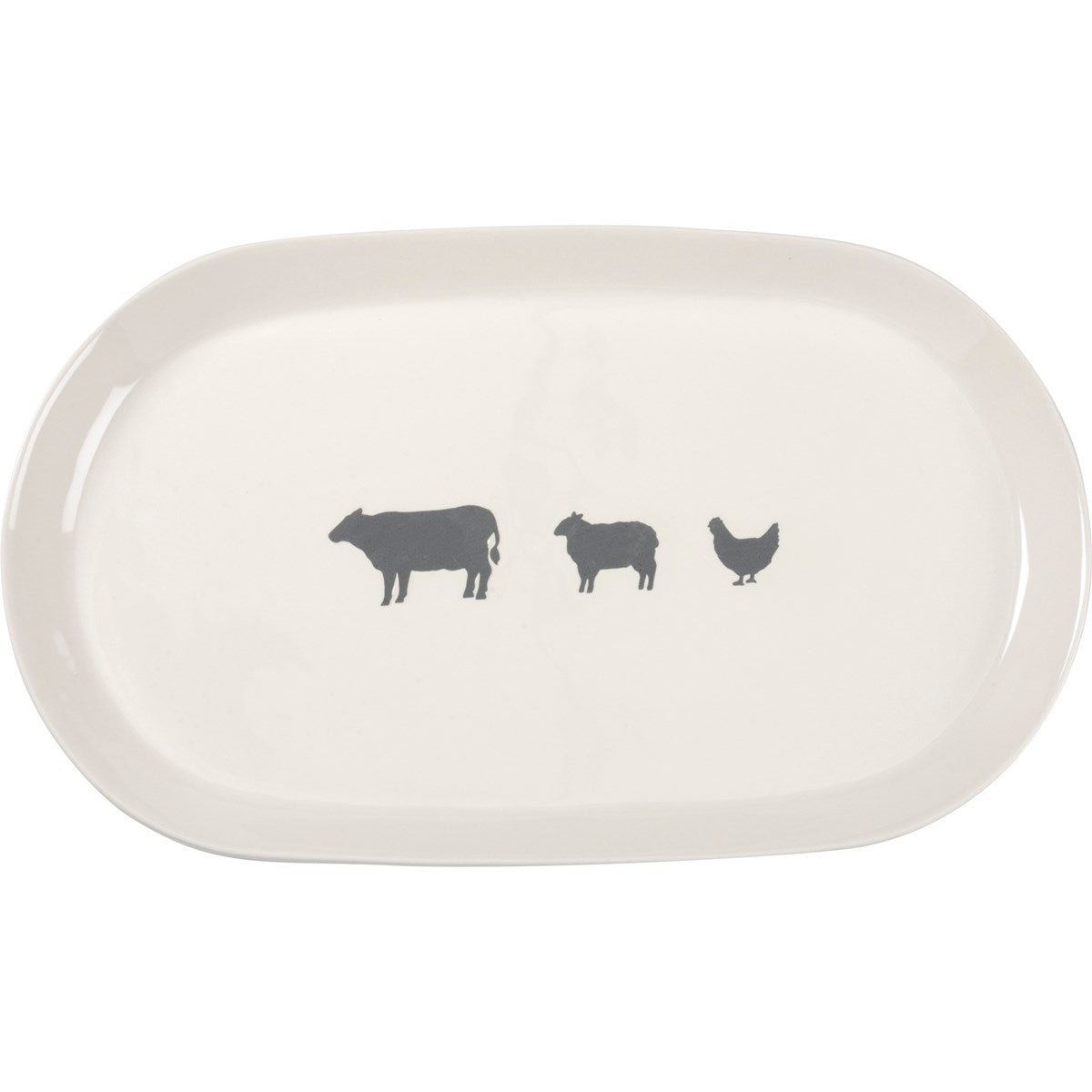 "FARM" STONEWARE OVAL PLATTER
