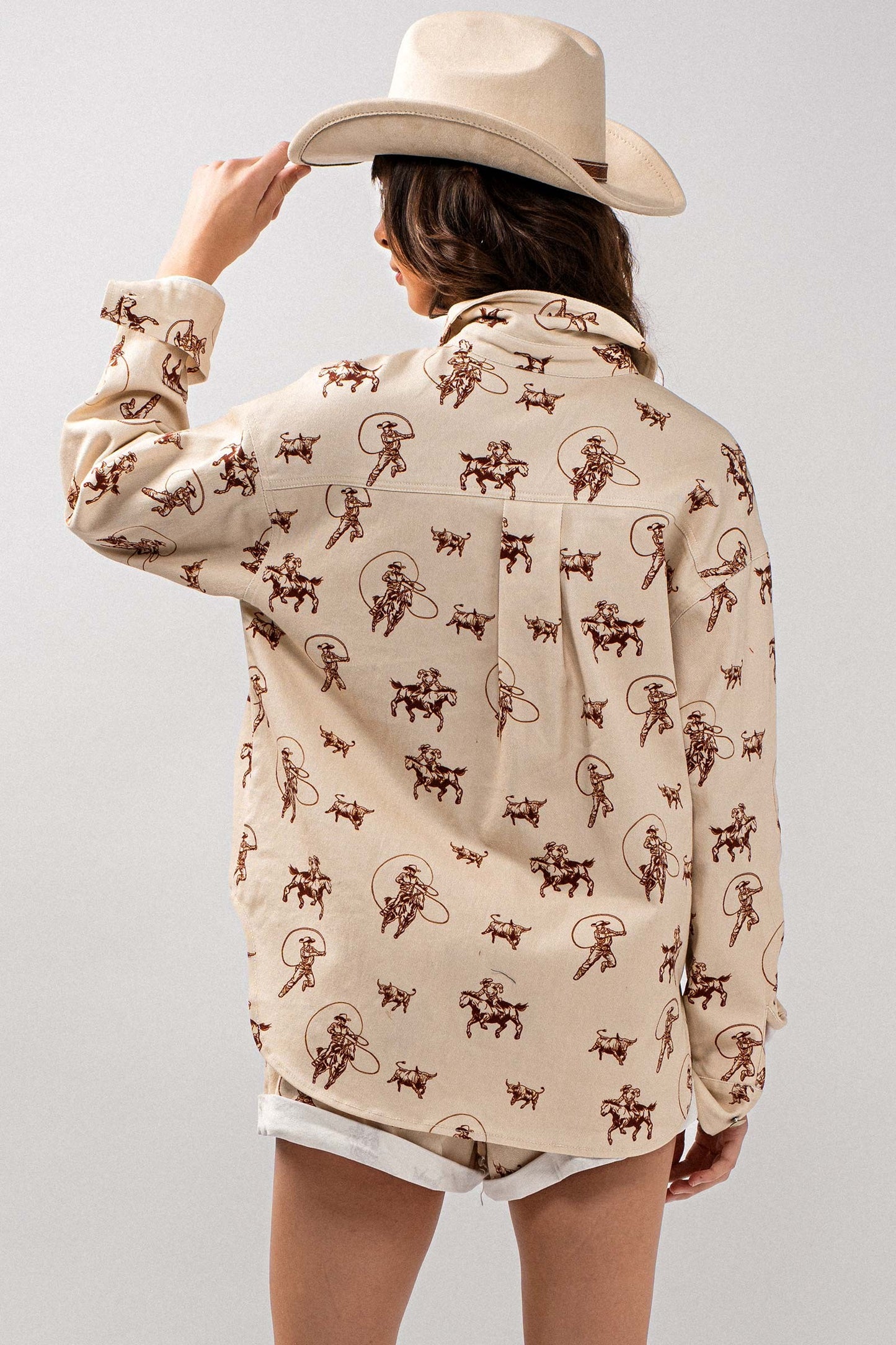 RODEO ROUND UP WESTERN BUTTON UP SHIRT