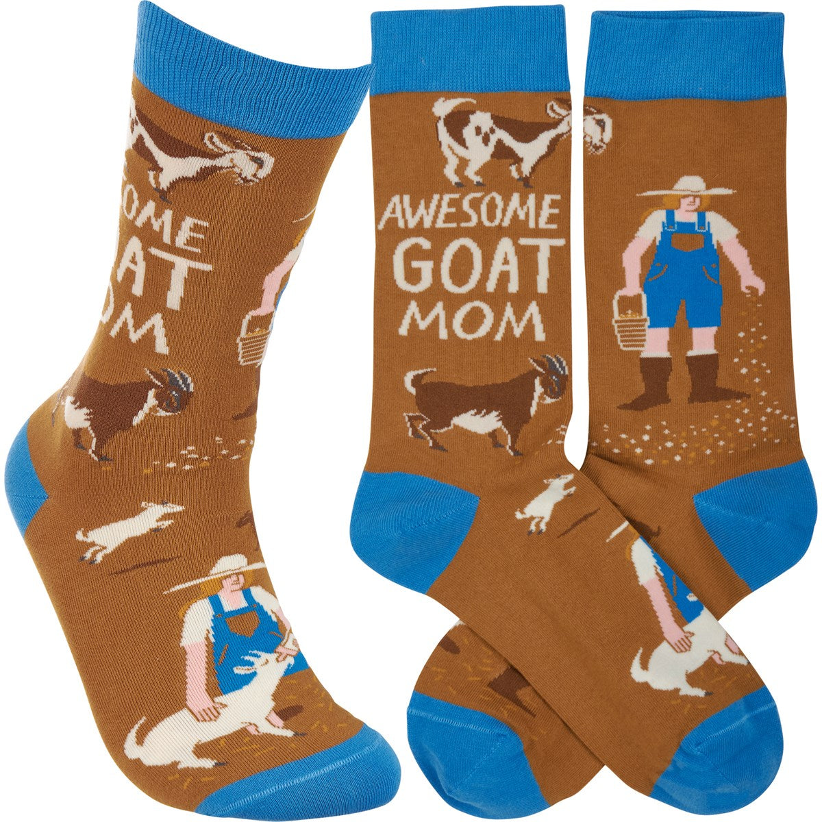 "AWESOME GOAT MOM" SOCKS
