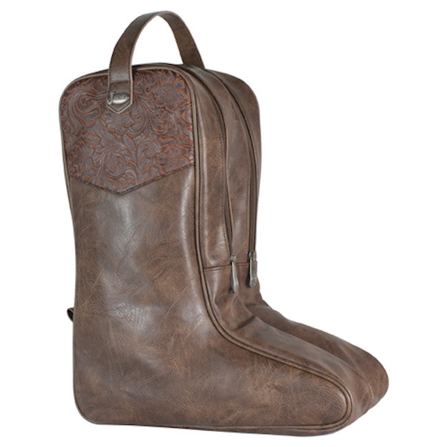 JUSTIN BOOT BAG BROWN WITH TOOLING