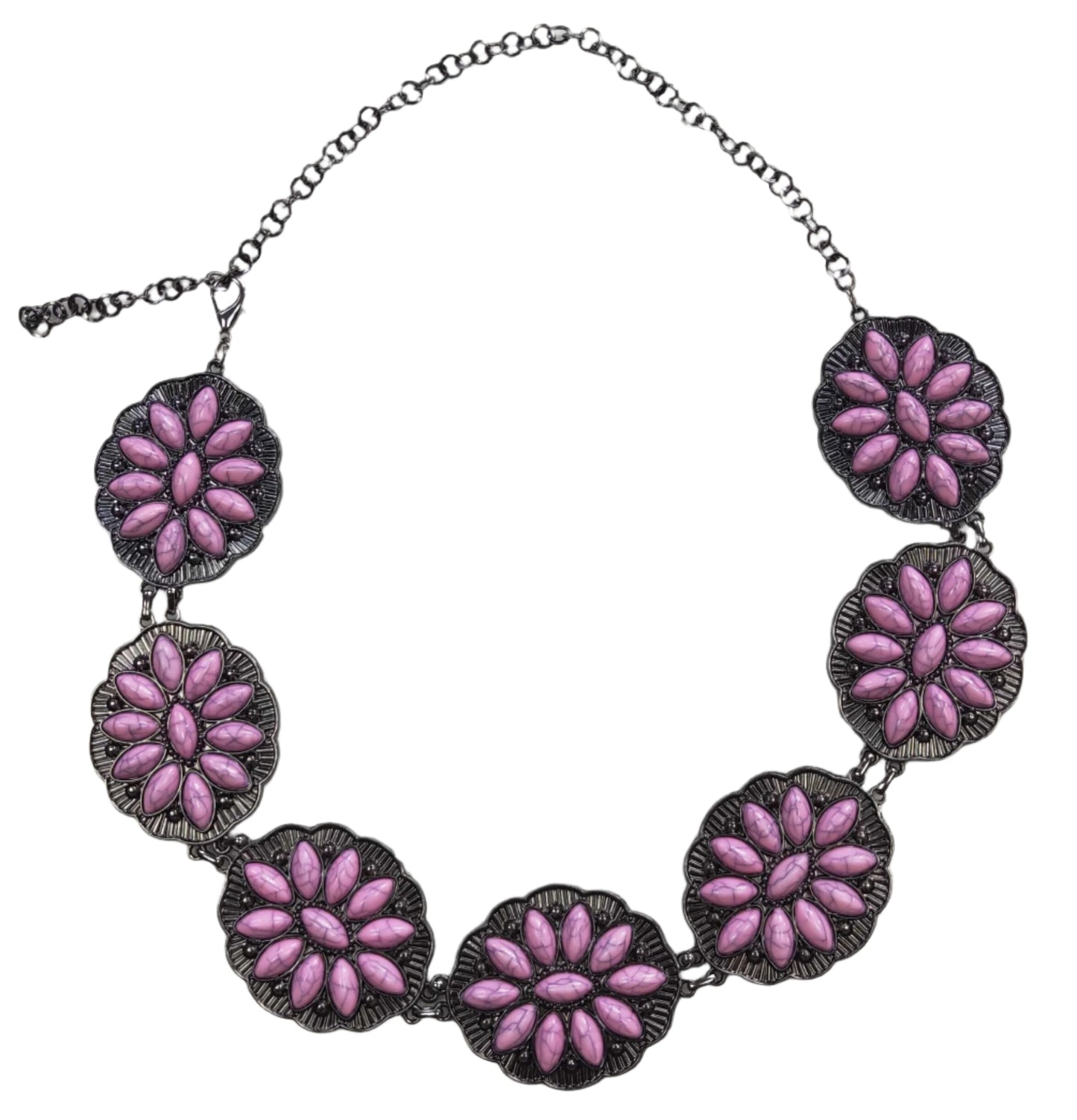 TODDLER GIRL'S PINK STONE CONCHO BELT