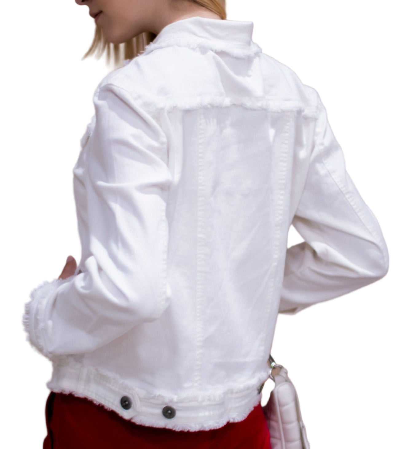 W.A.Y COTTON TWILL JACKET in WHITE