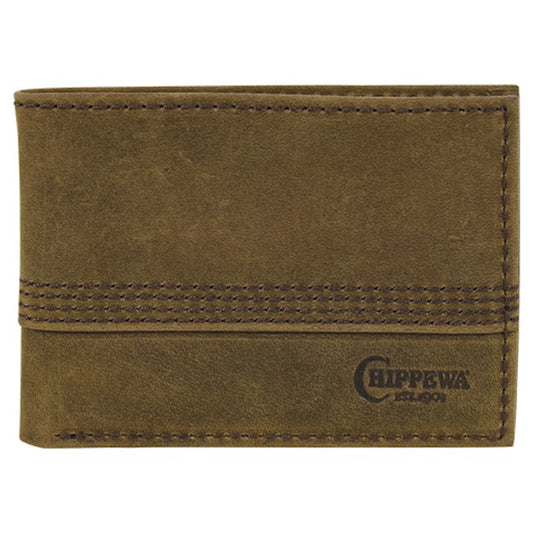 CHIPPEWA MEN'S BIFOLD WALLET with STITCHED DETAILING