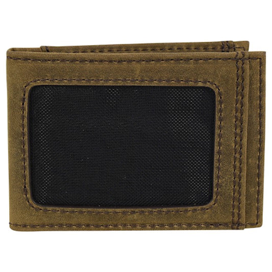 CHIPPEWA MEN'S BIFOLD CARD WALLET with STITCHED DETAILING