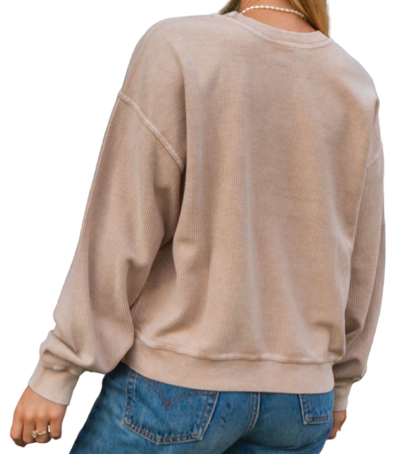 "AMAZING GRACE" CROPPED THERMAL PULL-OVER in CRANBERRY or LATTE