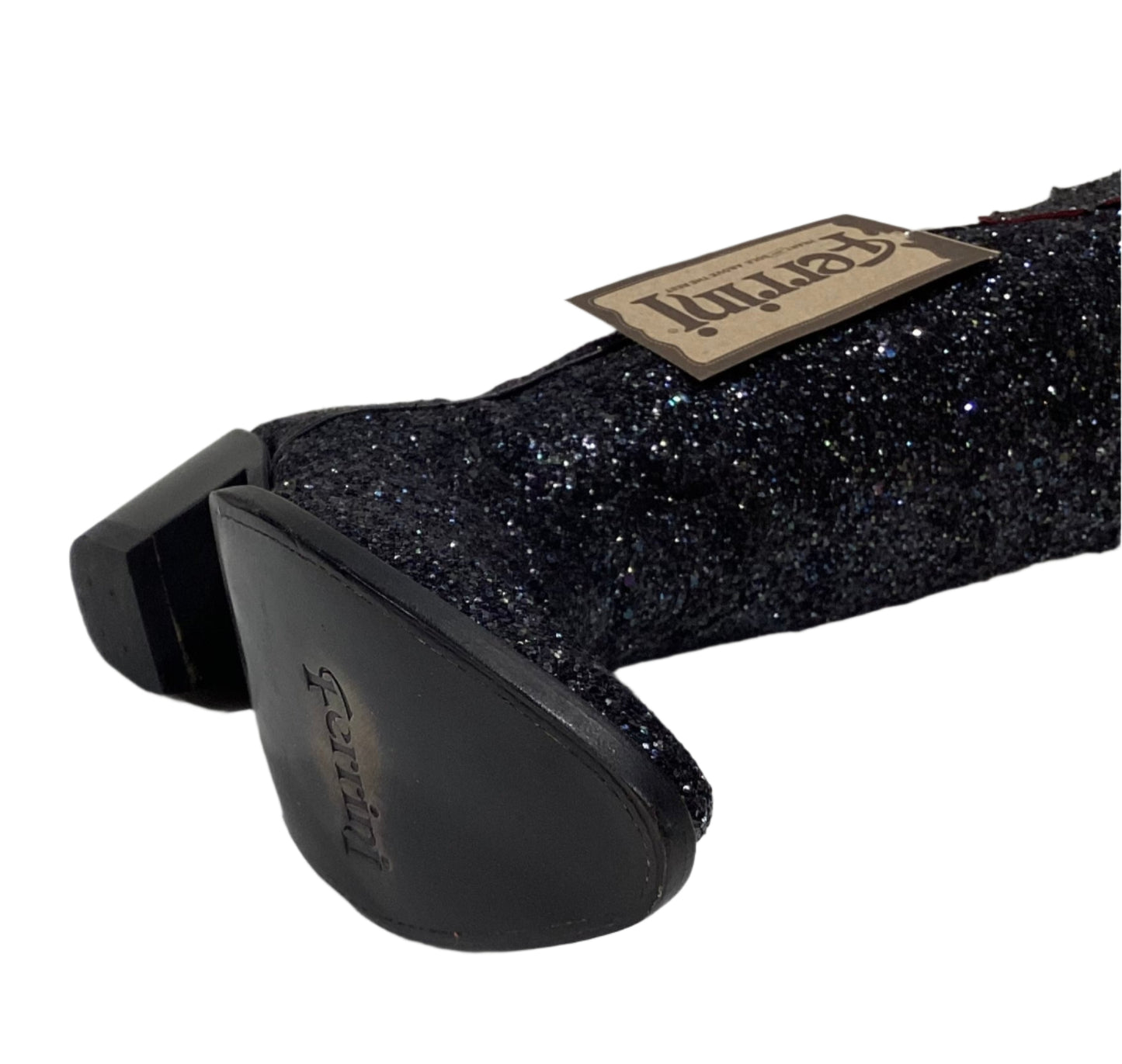 FERRINI WOMEN'S DAZZLE WESTERN BOOTS - POINTED TOE - BLACK