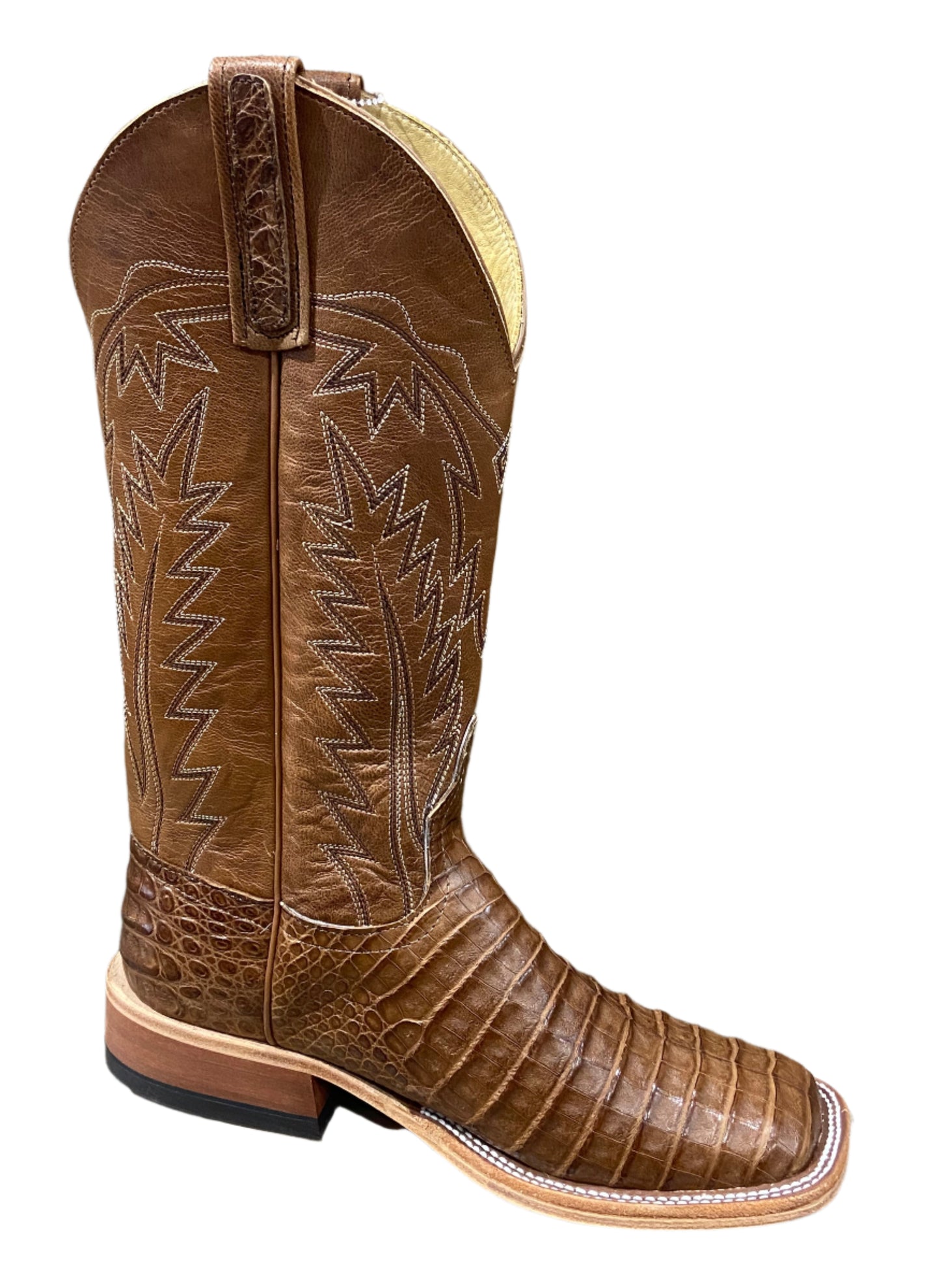 ANDERSON BEAN MENS POST OAK CAIMAN BELLY BOOTS