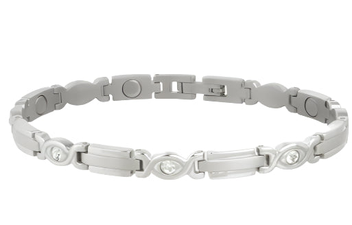 LADY EXECUTIVE SILVER GEM MAGNETIC BRACELET