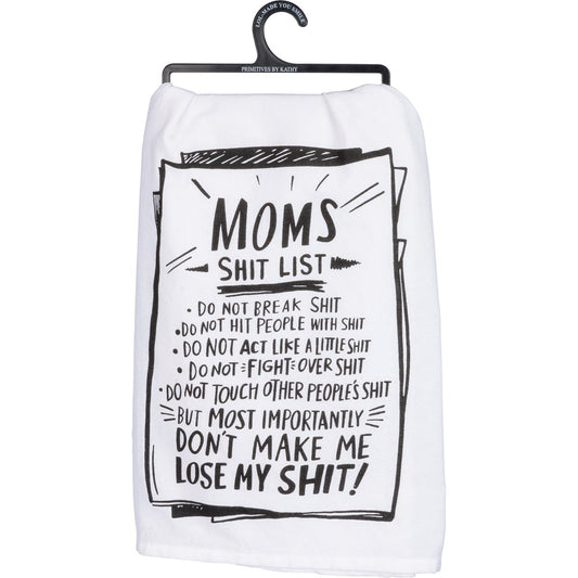 "MOM'S SHIT LIST" DISH TOWEL