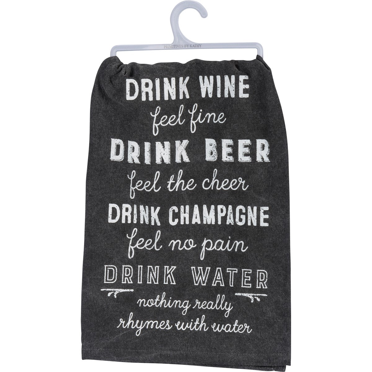 "DRINK WINE" DISH TOWEL