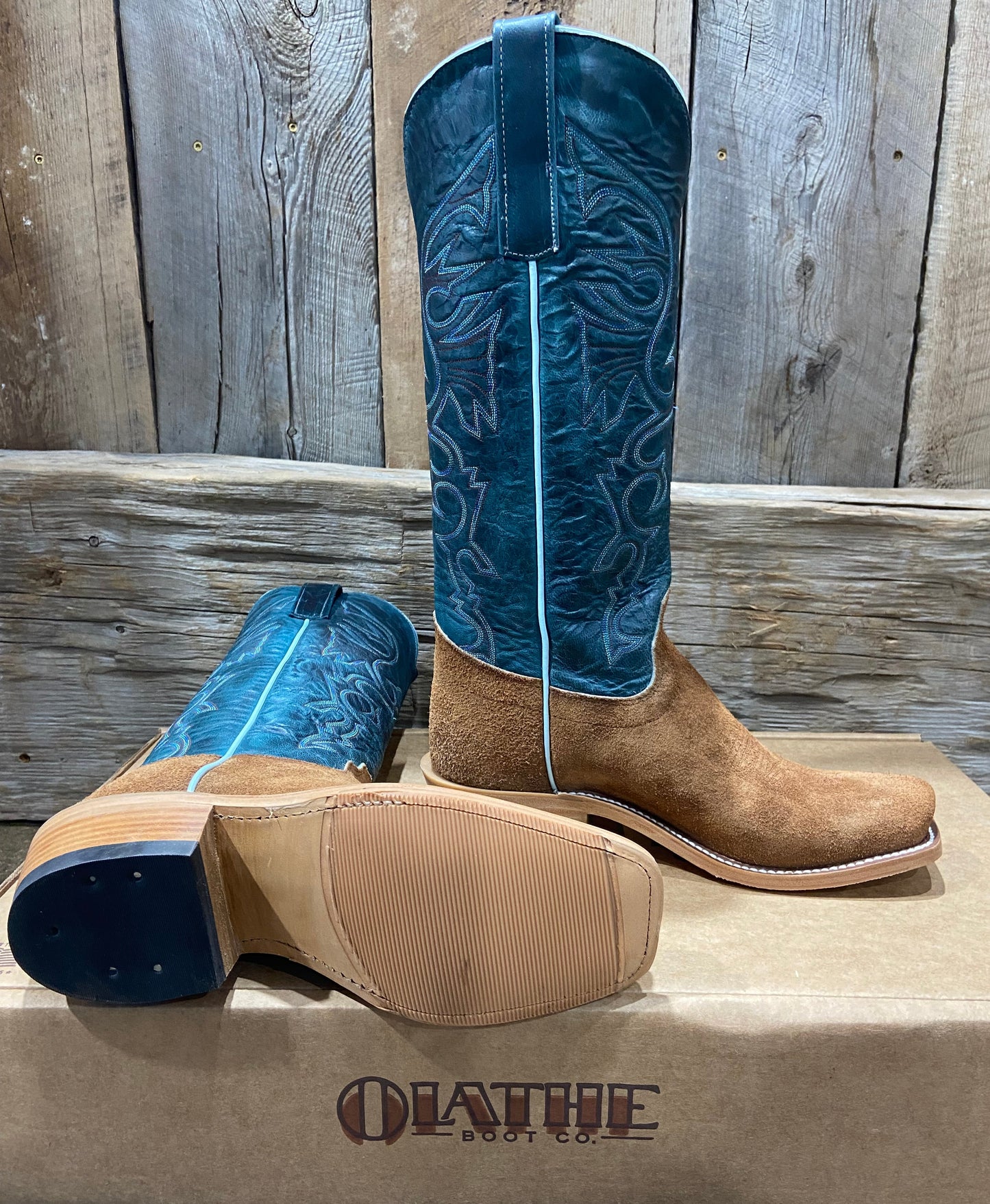 MENS BROWN BIG LEAGUE ROUGHTOUT OLATHE BOOT