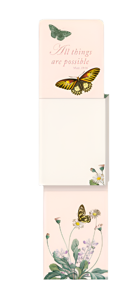 NATURE'S GRACE "DAISY BUTTERFLIES" POCKET NOTE PAD