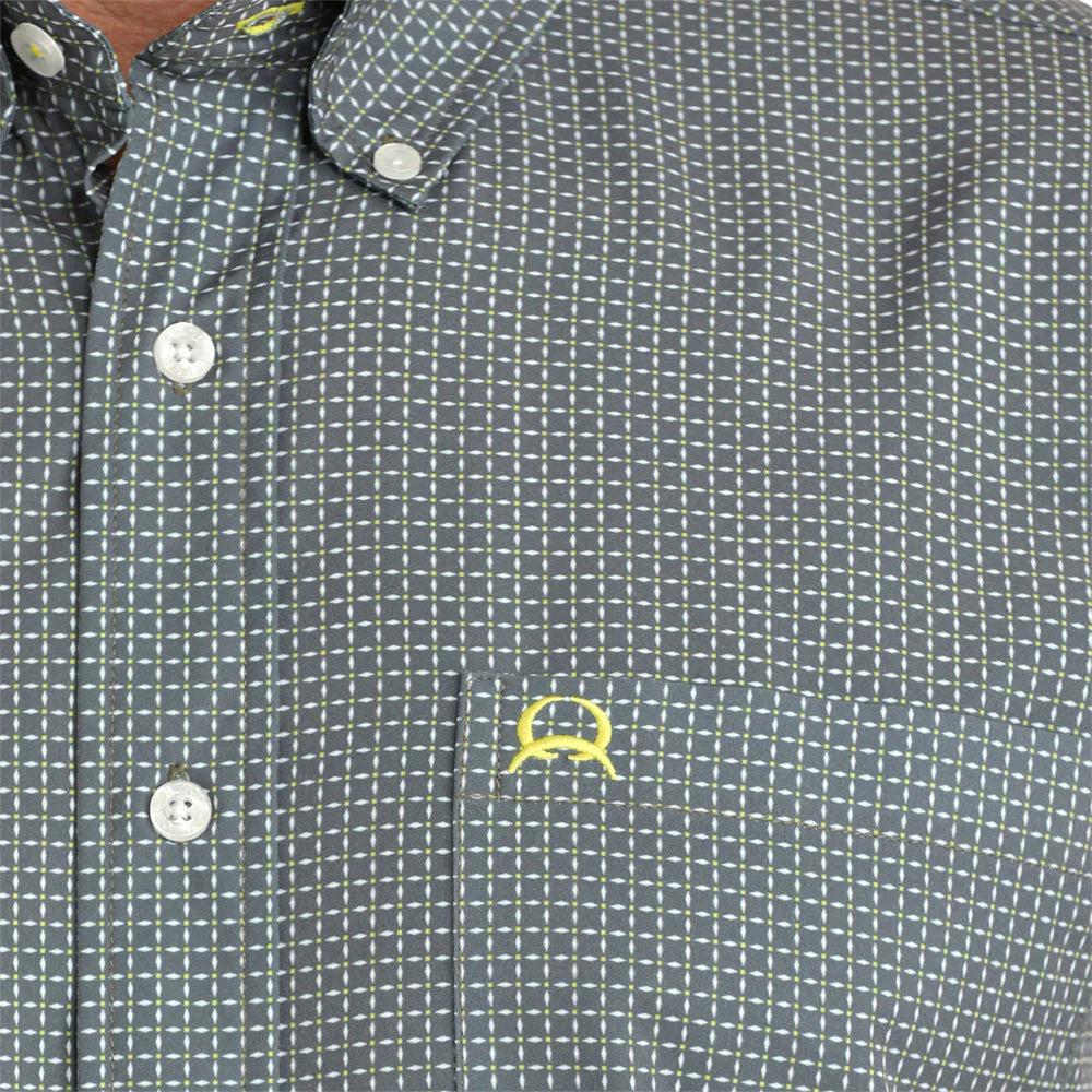 CINCH MEN'S SHORT SLEEVE GREY ARENAFLEX SHIRT