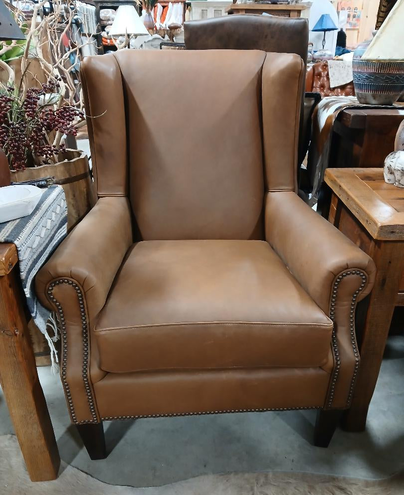 AMERICAN HERITAGE by MAYO CANYON LEATHER CHAIR in TOMBSTONE MANTLE