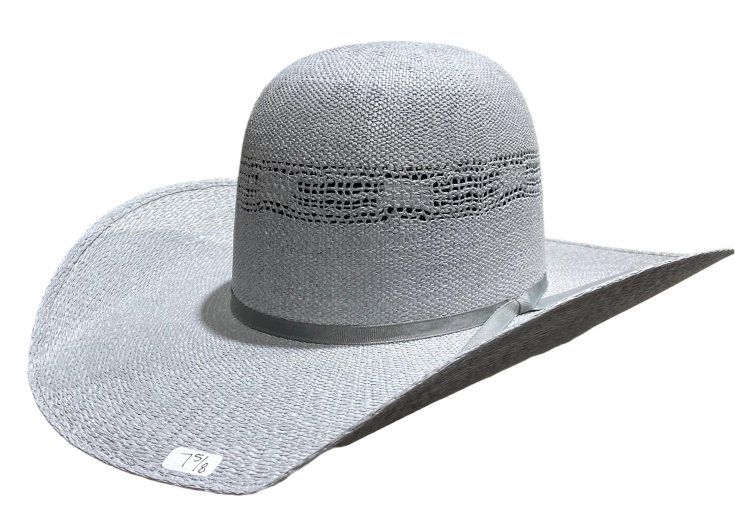ATWOOD HALFBREED BANGORA GRIS OPEN CROWN STRAW COWBOY HAT - GREY