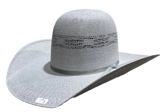 ATWOOD HALFBREED BANGORA GRIS OPEN CROWN STRAW COWBOY HAT - GREY