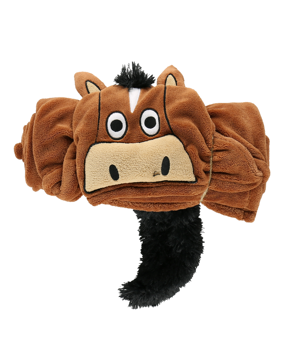 KID'S HORSE CRITTER HOODED BLANKET