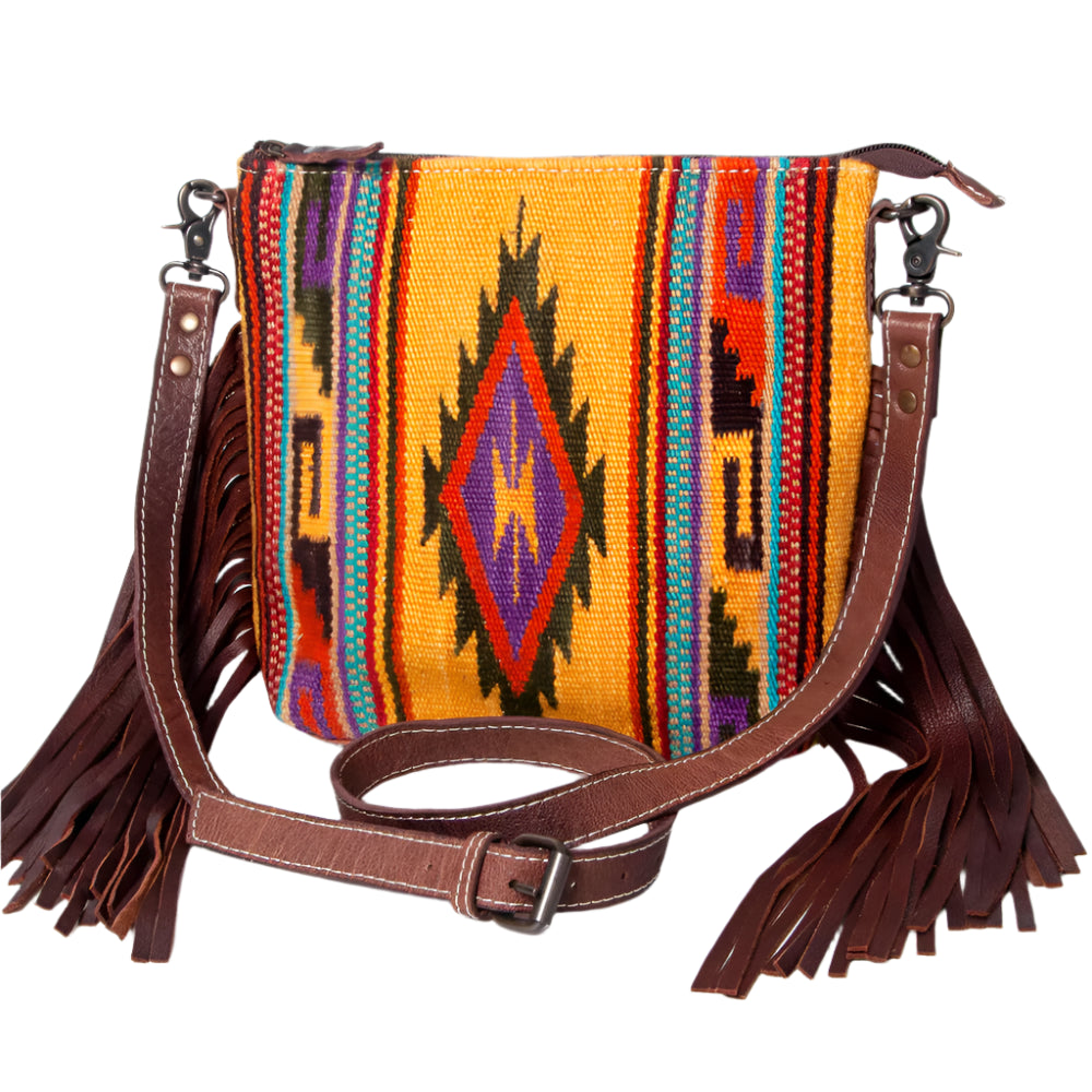 AMERICAN DARLING CONCEALED CARRY AZTEC PURSE WITH FRINGE