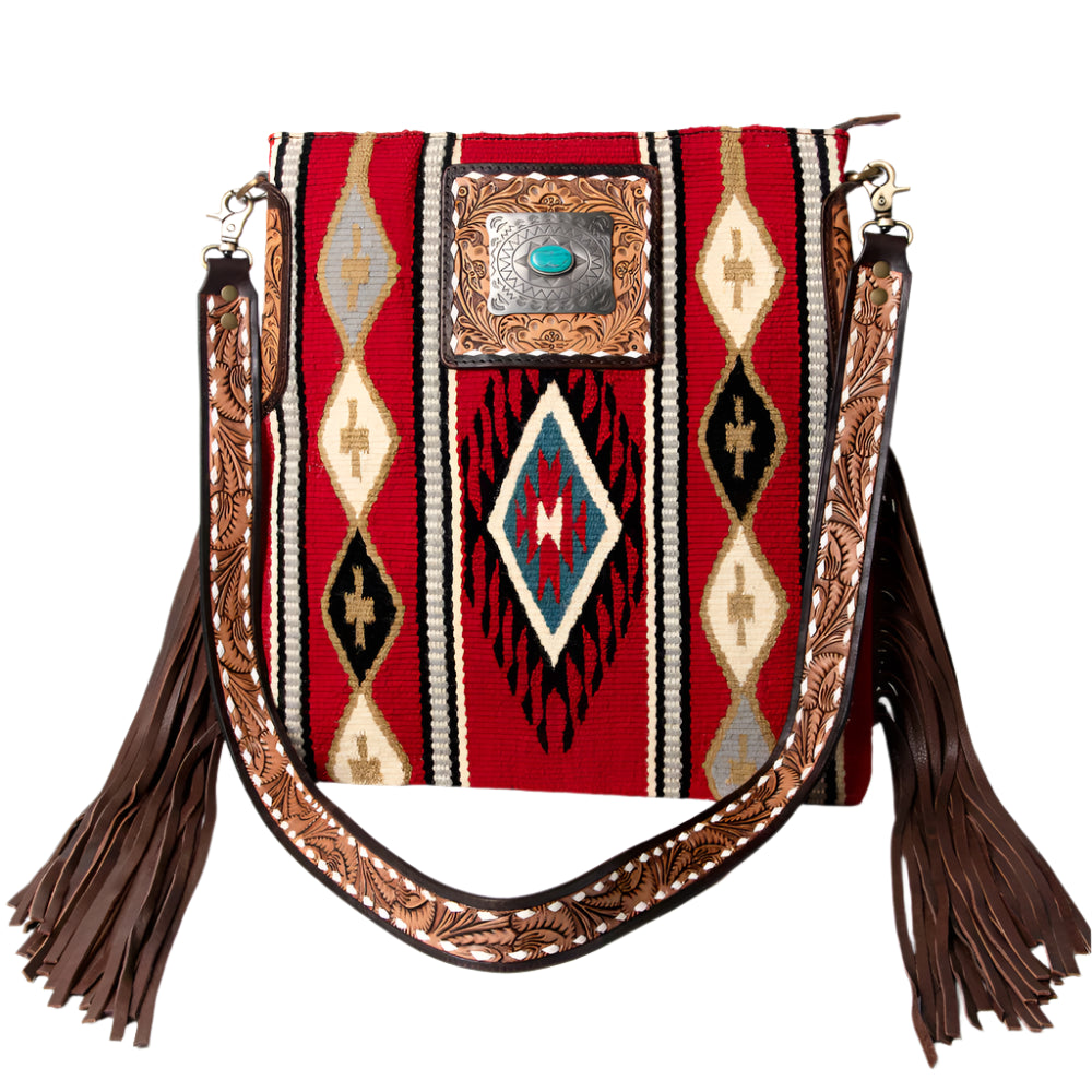 AMERICAN DARLING CONCEALED CARRY AZTEC FRINGE PURSE