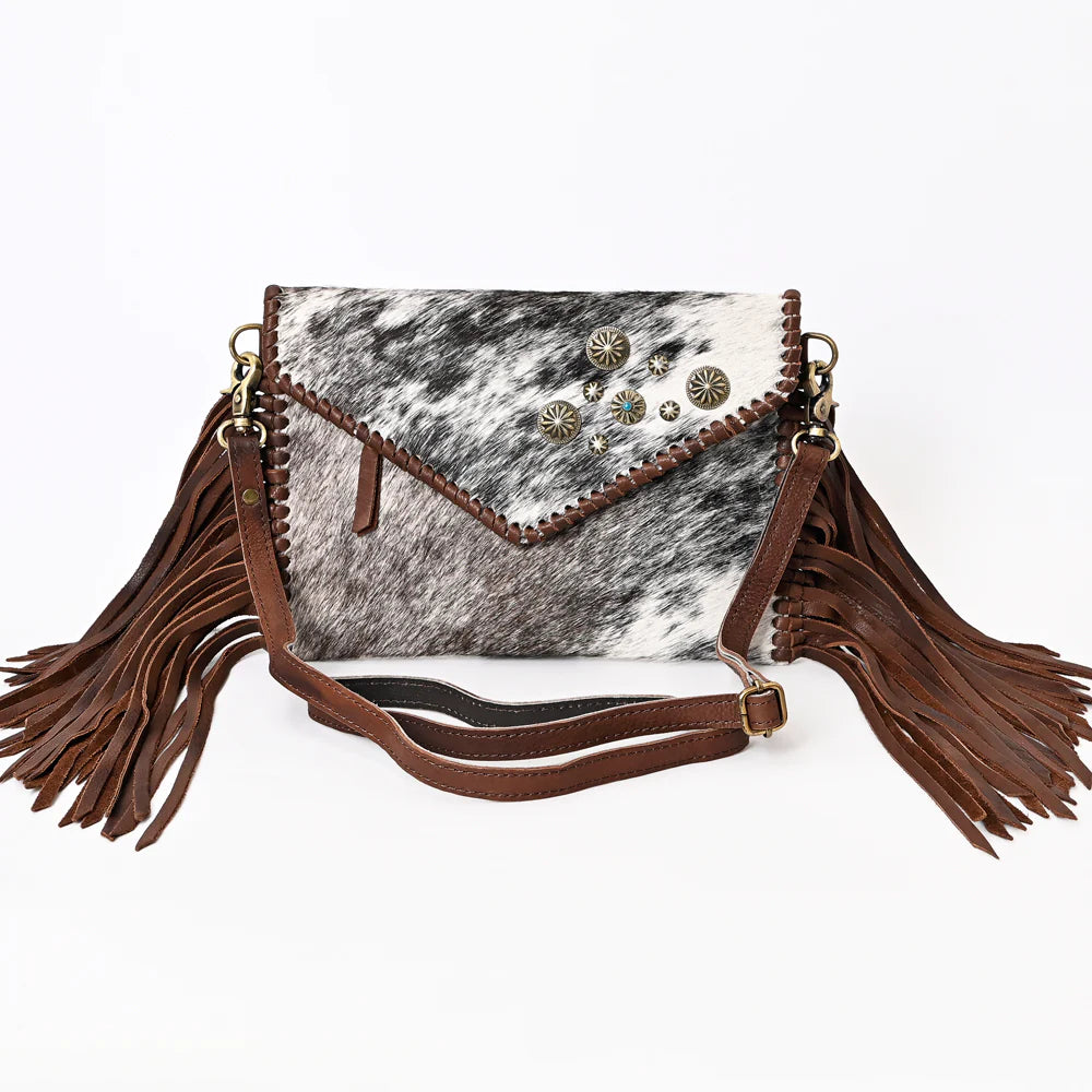 AMERICAN DARLING COWHIDE CROSSBODY ENVELOPE PURSE