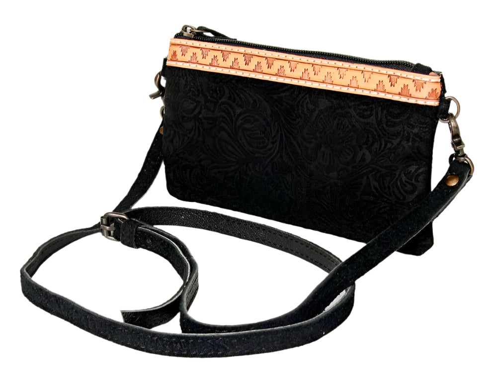 AMERICAN DARLING EMBOSSED SUEDE IN BLACK