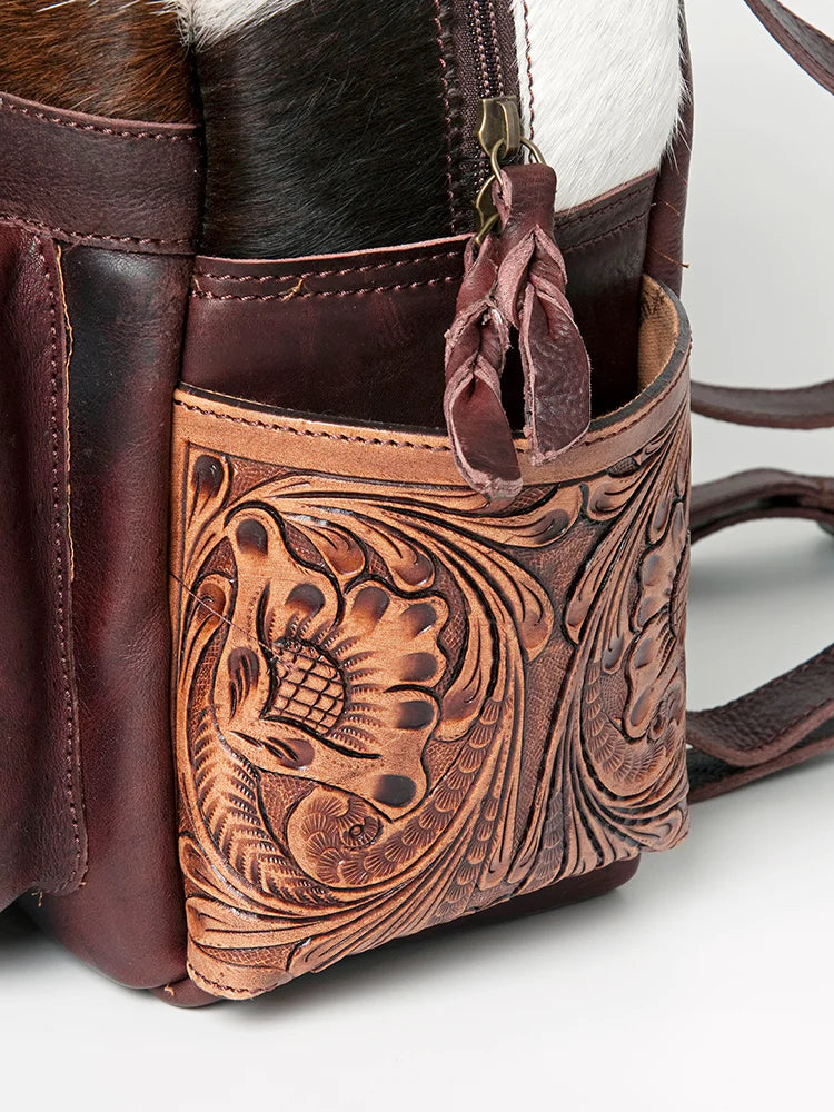 American Darling Backpack cowhide with Leather Tool