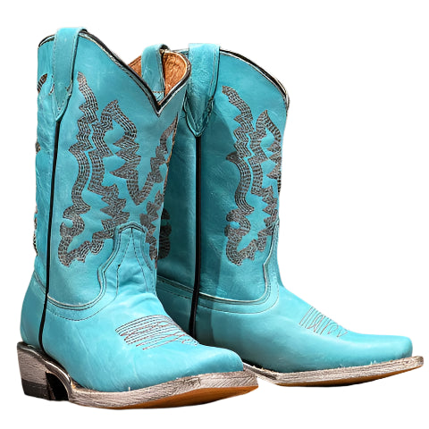 TANNER MARK GIRL'S ADDY TURQUOISE BOOTS