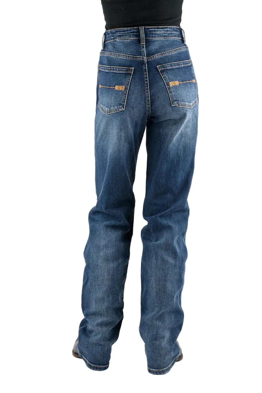 STETSON LADIES HIGH RISE STRAIGHT ARROW POCKET JEANS