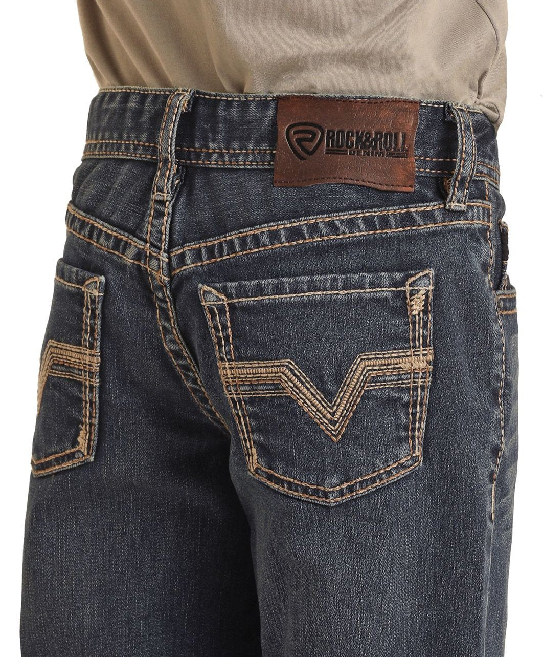 ROCK & ROLL BOY'S VINTAGE DARK WASH REVOLVER JEAN