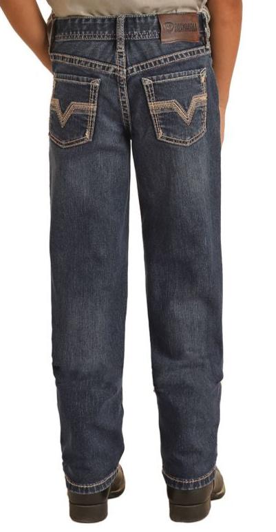 ROCK & ROLL BOY'S VINTAGE DARK WASH REVOLVER JEAN