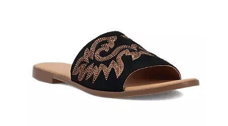 LADIES' DAN POST LASSO SLIDE SANDAL in BLACK