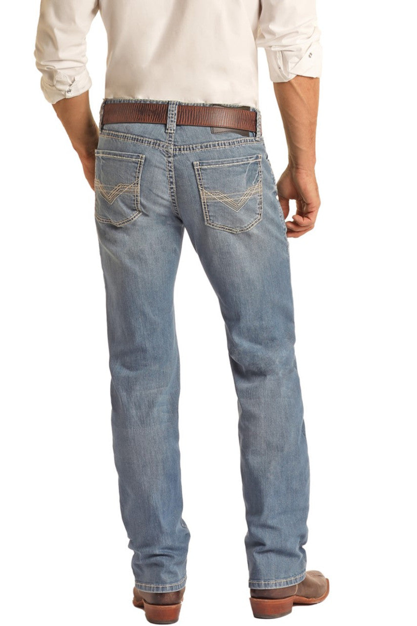 ROCK & ROLL DENIM MEN'S REVOLVER SLIM STRAIGHT JEAN - LIGHT WASH