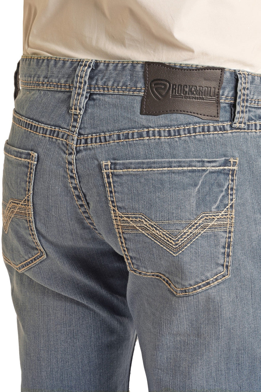 ROCK & ROLL DENIM MEN'S REVOLVER SLIM STRAIGHT JEAN - LIGHT WASH