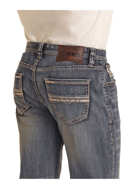 ROCK & ROLL RELAXED DOUBLE BARREL STACKABLE BOOTCUT JEANS
