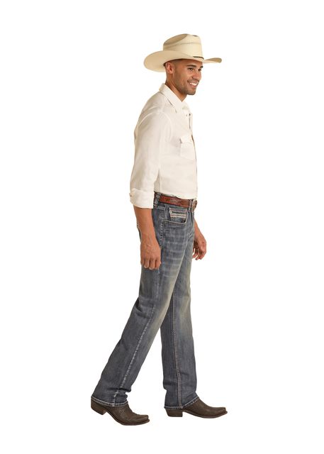 ROCK & ROLL RELAXED DOUBLE BARREL STACKABLE BOOTCUT JEANS