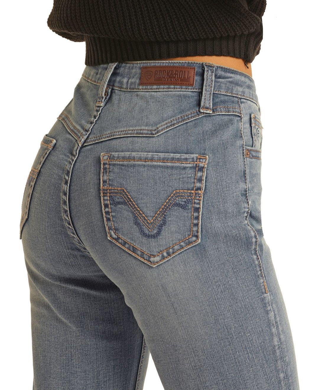 Rock & Roll Ladies Scalloped Detail High Rise