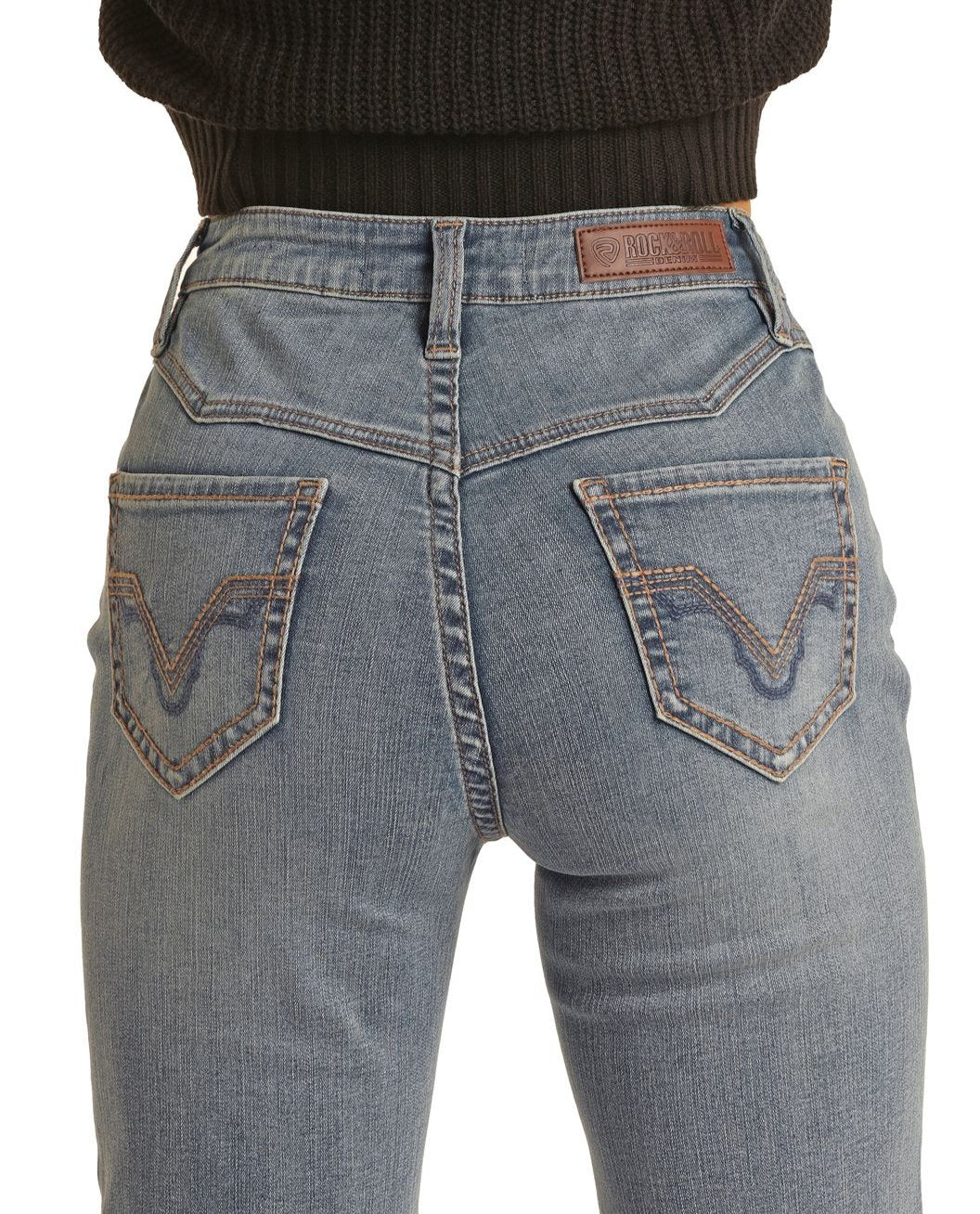 Rock & Roll Ladies Scalloped Detail High Rise