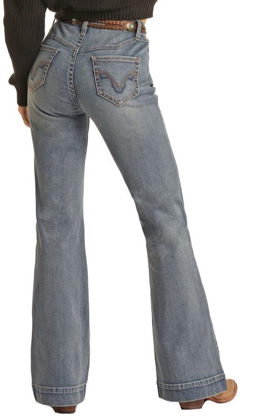 Rock & Roll Ladies Scalloped Detail High Rise