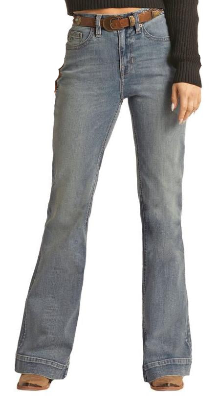Rock & Roll Ladies Scalloped Detail High Rise