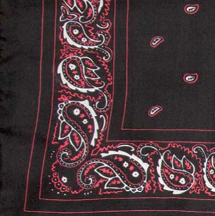 Silk Bandana Scarf in Black