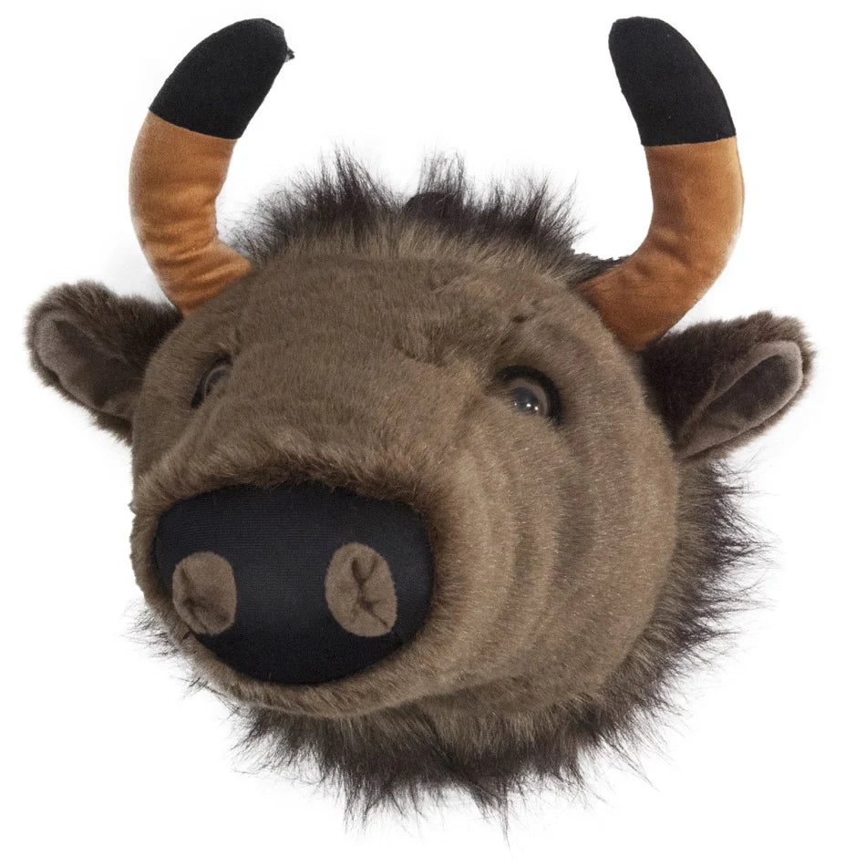 LARGE PLUSH TROPHY HEAD - BUFFALO