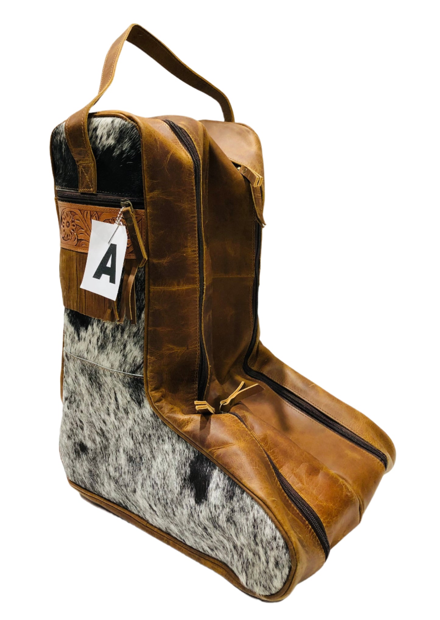 COWHIDE BOOT BAG