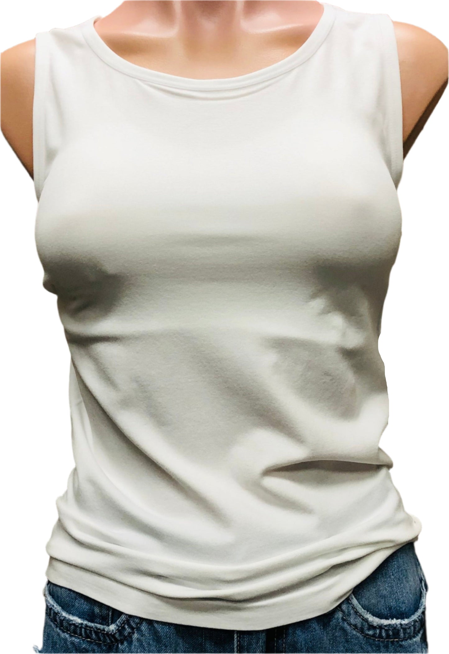 LADIES SCOOP NECK TANK TOP - 3 COLORS