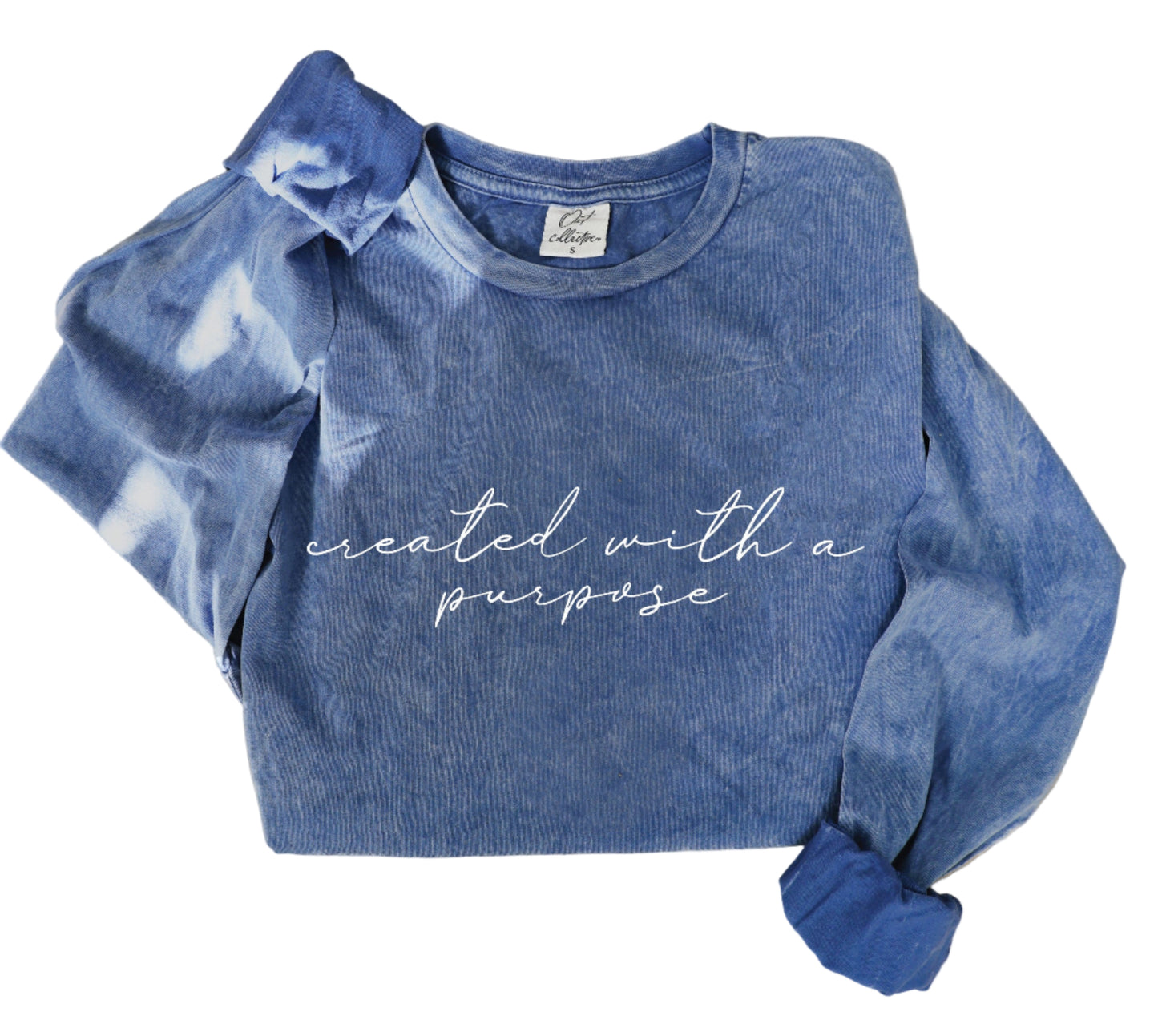 "CREATED WITH A PURPOSE" LONG SLEEVE GRAPHIC T-SHIRT