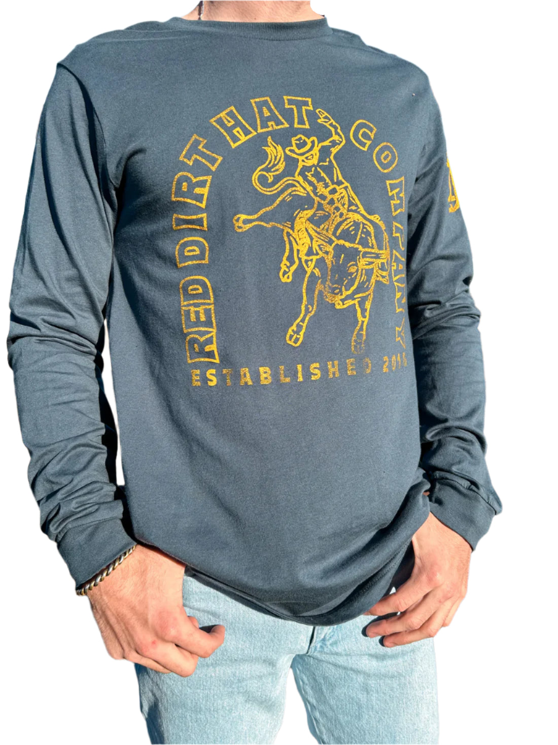 RED DIRT HAT CO UNISEX 8 SECONDS LONG SLEEVE TEE