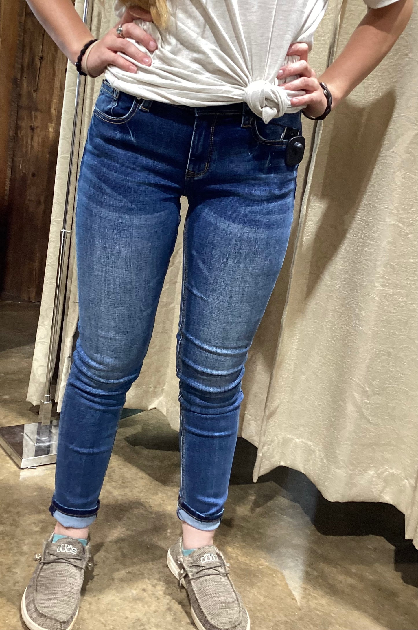 GRACE IN LA WOMEN'S EASY FIT BLUE SKINNY JEAN