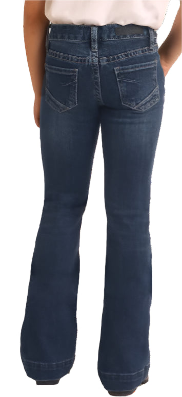 GIRL'S ROCK AND ROLL EXTRA STRETCH MID RISE TROUSERS