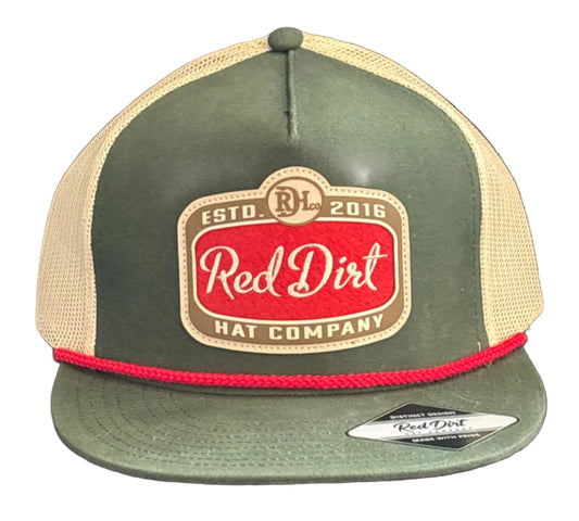 RED DIRT HAT CO GITTY UP HAT in GREEN/KHAKI